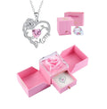 "Mom" Heart Zircon Necklace - Mother’s Day Special Gift
