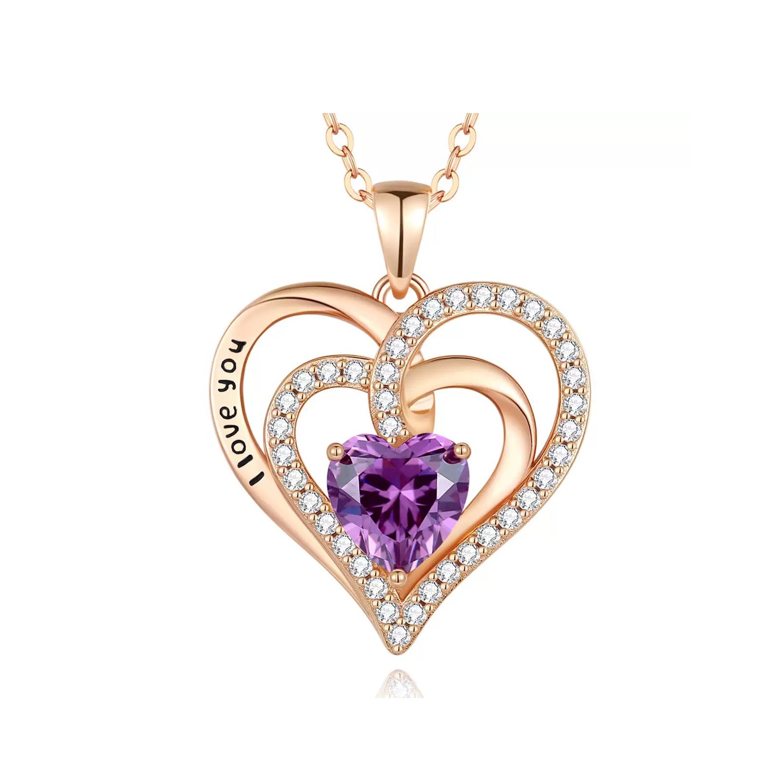 s925 Silver Heart CZ Necklace – Mother's Day Gift for Mom with Gift Box & Card