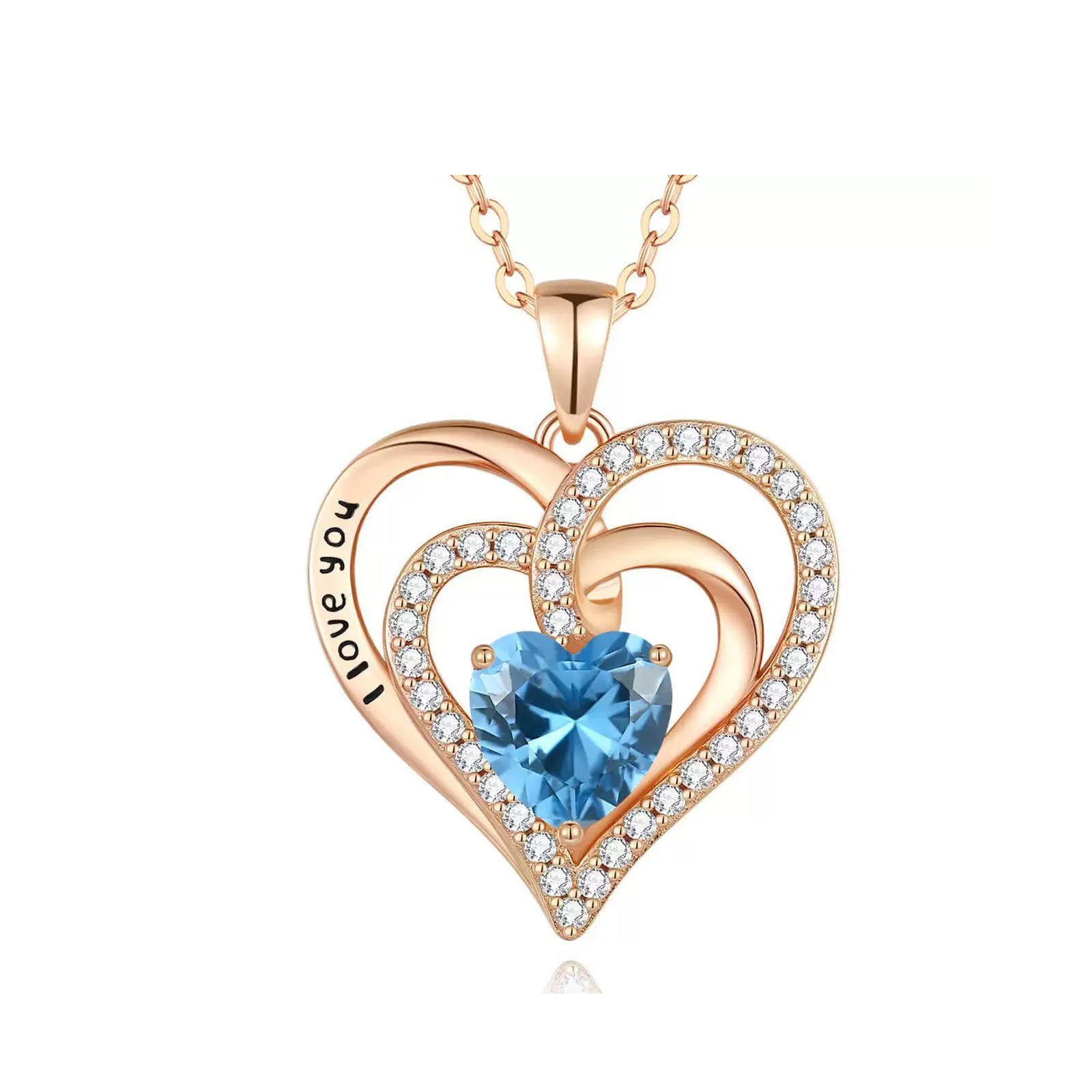 s925 Silver Heart CZ Necklace – Mother's Day Gift for Mom with Gift Box & Card